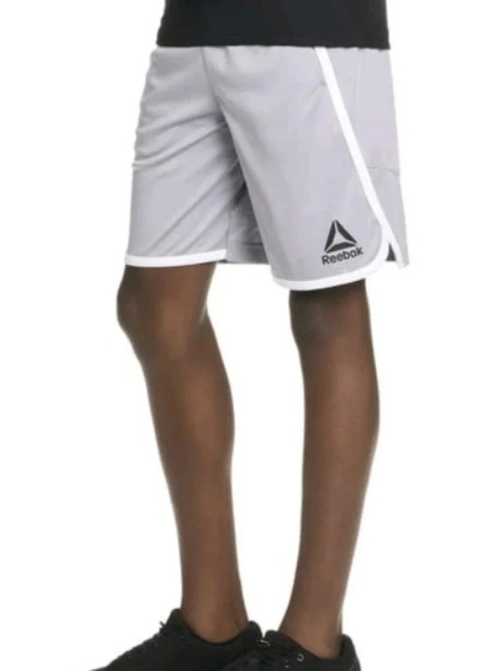 Reebok Boy's Light Gray Athletic Shorts with White Trim